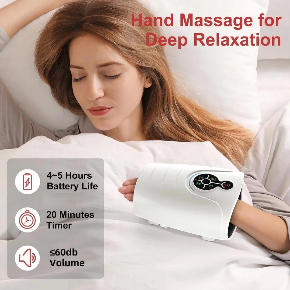 AERLANG Hand Massager with Heat & Compression for Arthritis & Carpal Tunnel -NWT